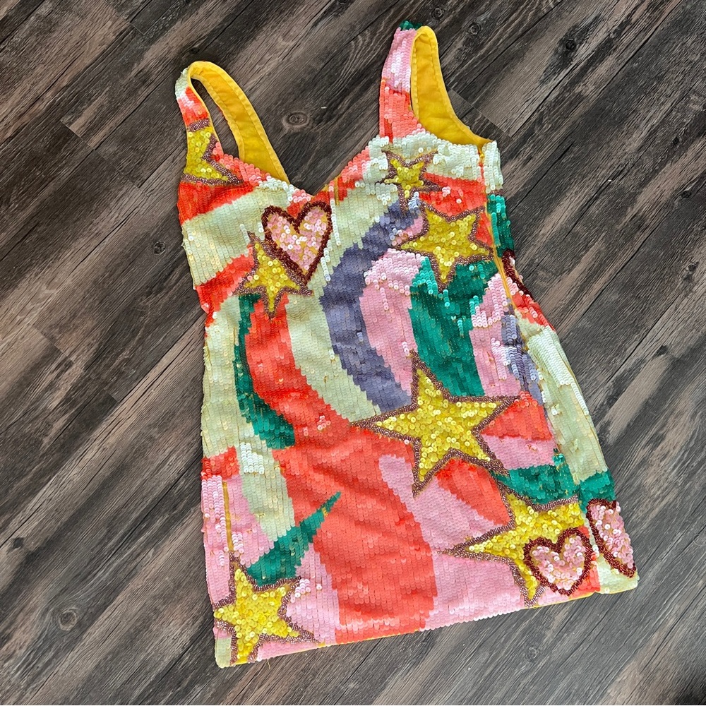 Sequin star and heart dress